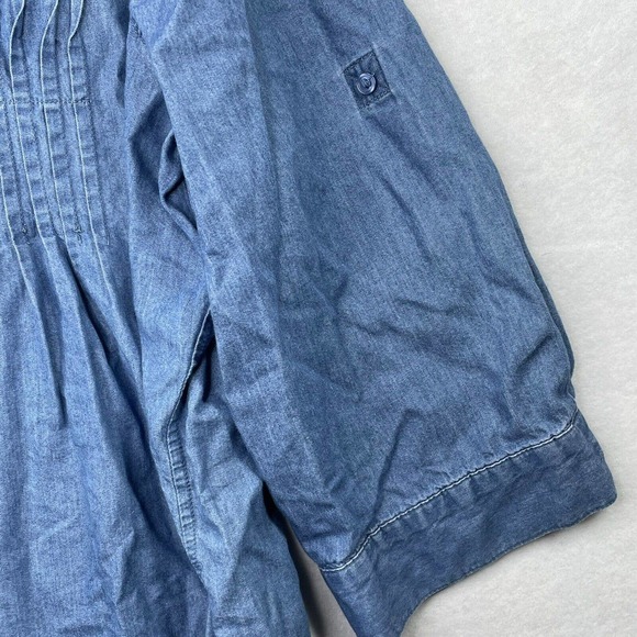Womens Size XXL Gloria Vanderbilt Cotton & Lyocell Chambray Button Down Shirt‎ - Picture 11 of 15